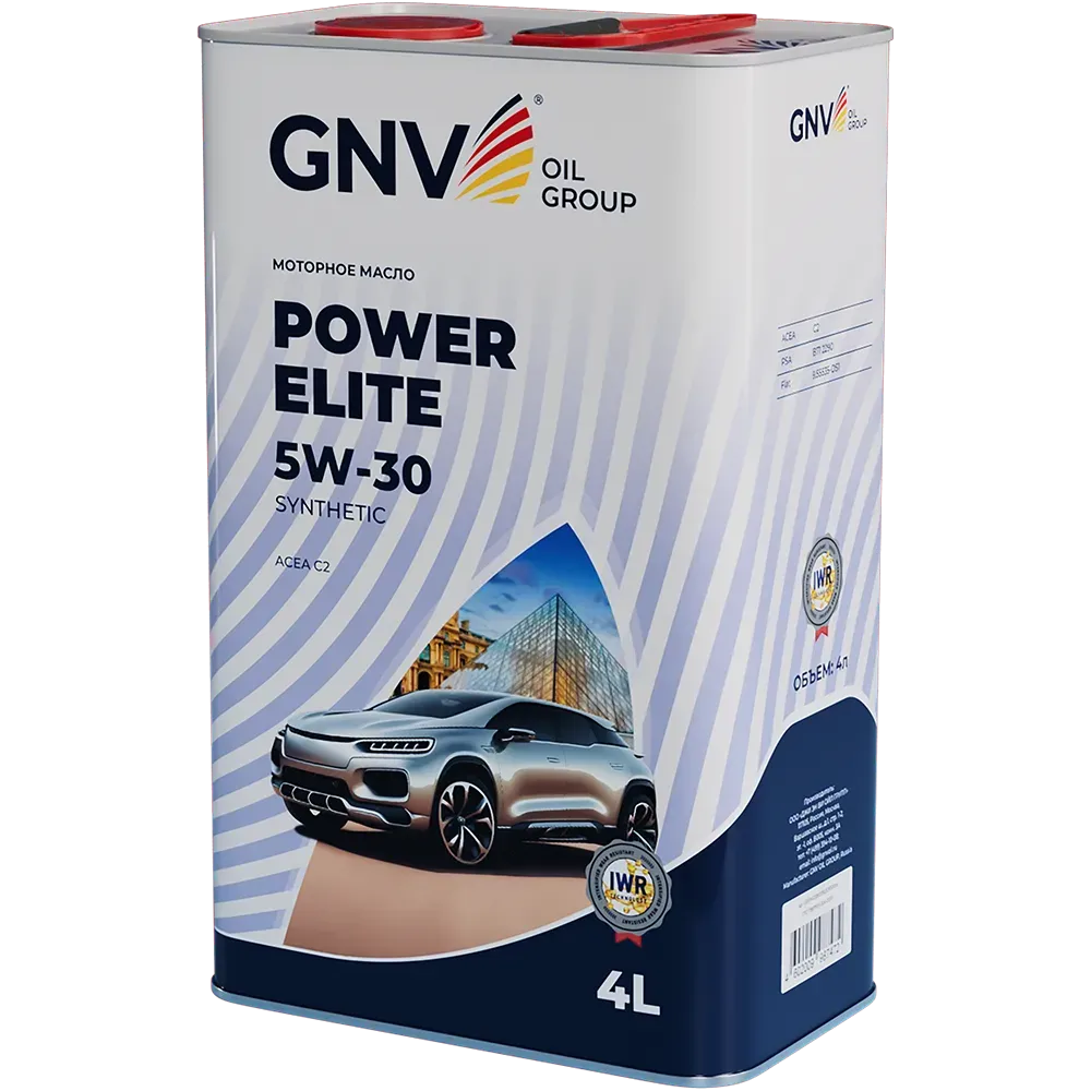 Моторное масло GNV Power Elite 5W30 СИНТ C2 4 л