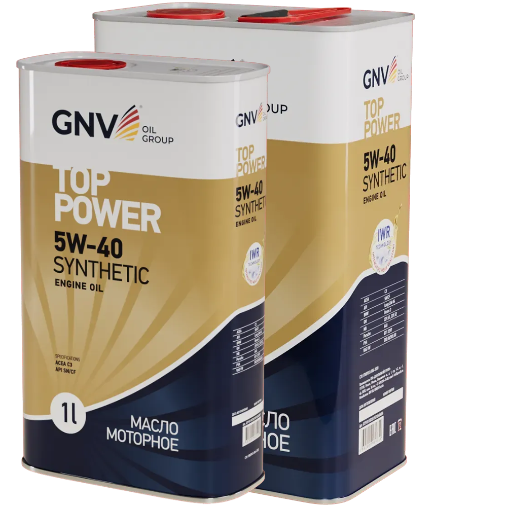 Моторное масло GNV Top Power 5W40 СИНТ SN/CF C3 (Image box 4+1) 5 л