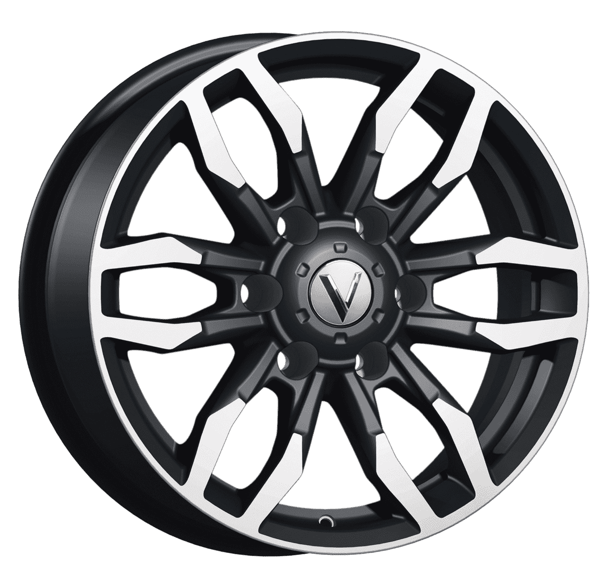 Диск B228 7,5*17 38 6*139,7 67,1 алмаз черный Vector 22803AB п/ш