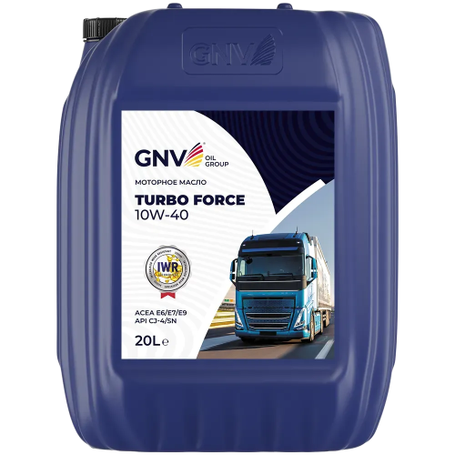 Моторное масло GNV Turbo Force 10W40 СИНТ E6/E7/E9 CJ-4/SN 20 л.